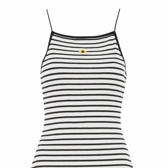 Topshop Striped Motif Mini Dress - size 2 - Picture 2 of 6